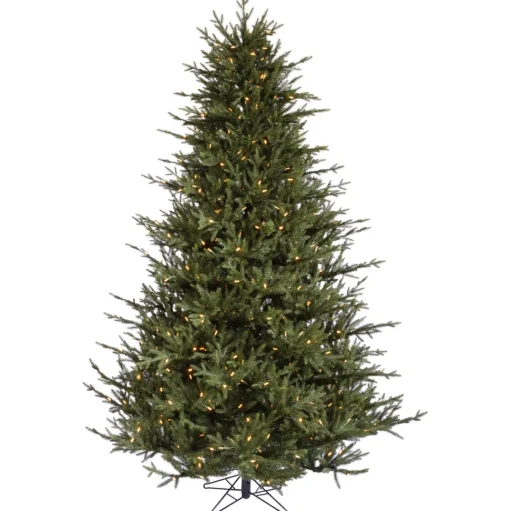 Outlet Rebrilliant 8' 6" H Green Realistic Artificial Fir Christmas Tree With 1000 Lights Led Lights