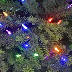 Outlet The Holiday Aisle 7' 5'' H Slender Green Pine Christmas Tree With 700 Lights