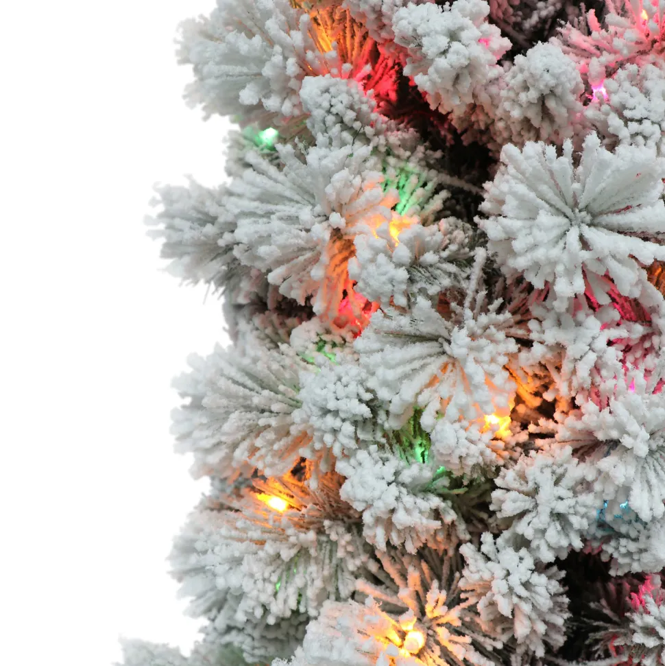 Best Sale The Holiday Aisle 4' 5'' H Slender White Pine Christmas Tree With 100 Lights