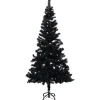Best The Holiday Aisle 6'10" Black Fir Frosted Christmas Tree With Led Lights