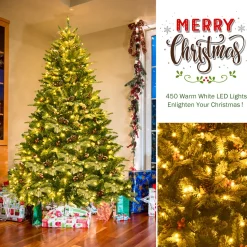 Best Sale The Holiday Aisle 6.5' Black Pine Artificial Christmas Tree With 450