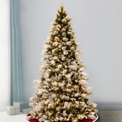 Shop Mercury Row 7.5' Frosted Green Pine Artificial Christmas Tree With 650 Clear/White Lights