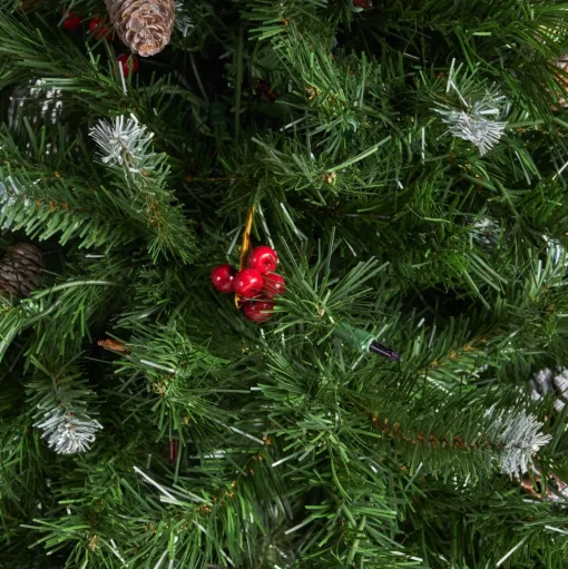 Clearance The Holiday Aisle 4.5' Frosted Green Spruce Artificial Christmas Tree With 200 Multi-Colored Lights