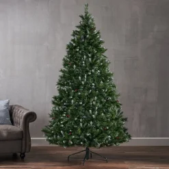 Cheap The Holiday Aisle 7' Frosted Green Spruce Artificial Christmas Tree With 450 Clear/White Lights