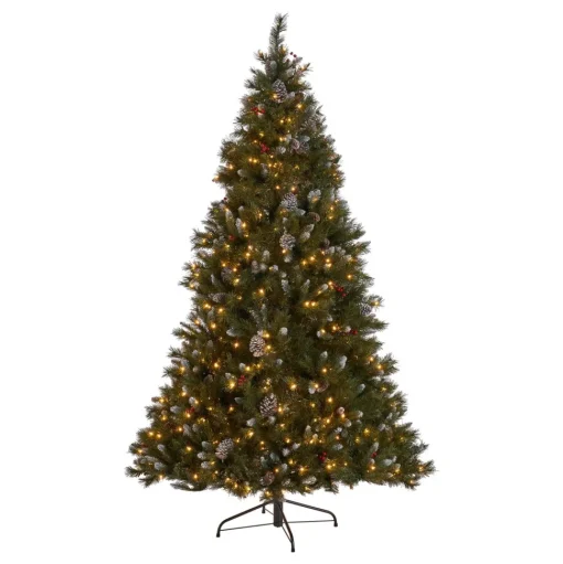 Cheap The Holiday Aisle 7' Frosted Green Spruce Artificial Christmas Tree With 450 Clear/White Lights