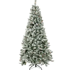 Clearance The Holiday Aisle 6.5 Ft. Snowy Mixed Pine Tree With Multicolor Lights