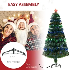 Hot The Holiday Aisle 5' Green Artificial Christmas Tree With 180 Multi-Colored Lights