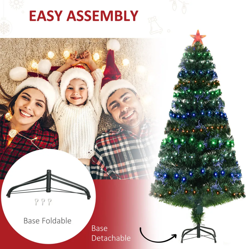 Hot The Holiday Aisle 5' Green Artificial Christmas Tree With 180 Multi-Colored Lights