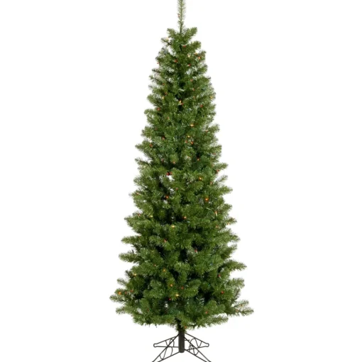 Flash Sale The Holiday Aisle 6.5' Green Artificial Christmas Tree With 250 Multicolored Lights With Stand