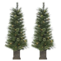 Shop The Holiday Aisle 4' Green Fir Artificial Christmas Tree With 70 White Lights