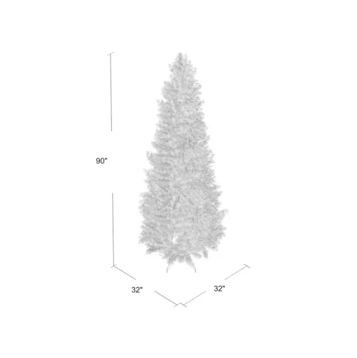 Discount Mercury Row 90' Green Fir Artificial Christmas Tree With 350 Color + Clear Lights