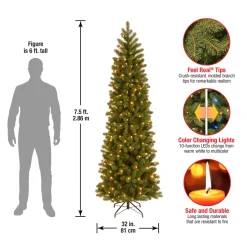 Discount Mercury Row 90' Green Fir Artificial Christmas Tree With 350 Color + Clear Lights
