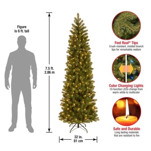 Discount Mercury Row 90' Green Fir Artificial Christmas Tree With 350 Color + Clear Lights