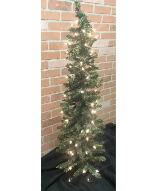 New The Holiday Aisle 4' Green Fir Artificial Christmas Tree With 70 Ul Clear/White Lights With Stand