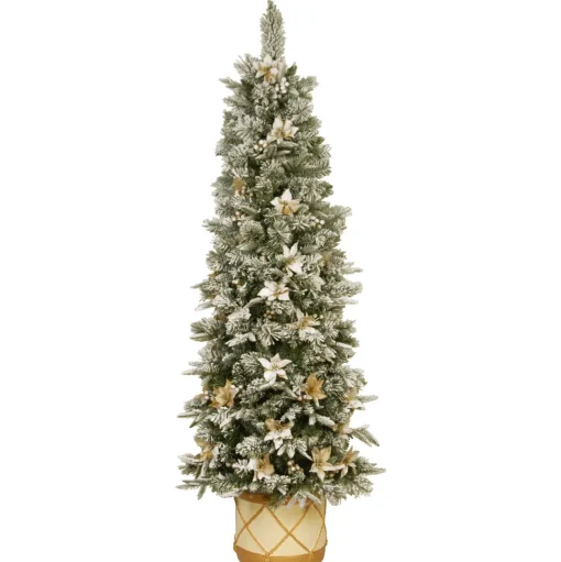 Best Sale Three Posts 6' Green Fir Artificial Flocked/Frosted Christmas Tree With 200 Lights