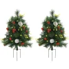 Discount The Holiday Aisle 2' Green Pine Artificial Christmas Tree With 24 Clear & White Lights
