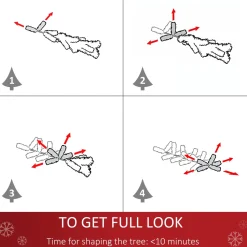 Discount The Holiday Aisle 2' Green Pine Artificial Christmas Tree With 24 Clear & White Lights