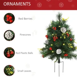 Discount The Holiday Aisle 2' Green Pine Artificial Christmas Tree With 24 Clear & White Lights