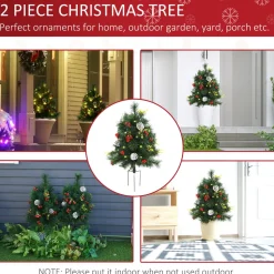 Discount The Holiday Aisle 2' Green Pine Artificial Christmas Tree With 24 Clear & White Lights