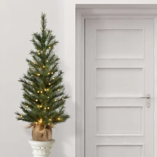 Discount The Holiday Aisle 4' Green Pine Artificial Christmas Tree With 100 Clear/White Lights
