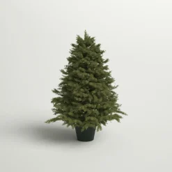 Discount Andover Mills 3' Green Pine Artificial Christmas Tree With 100 Clear Lights