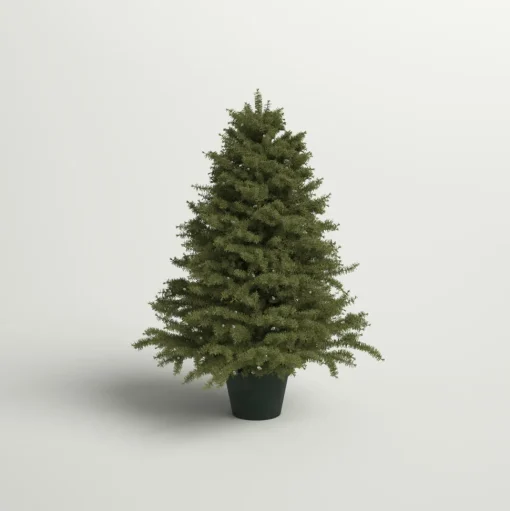 Discount Andover Mills 3' Green Pine Artificial Christmas Tree With 100 Clear Lights