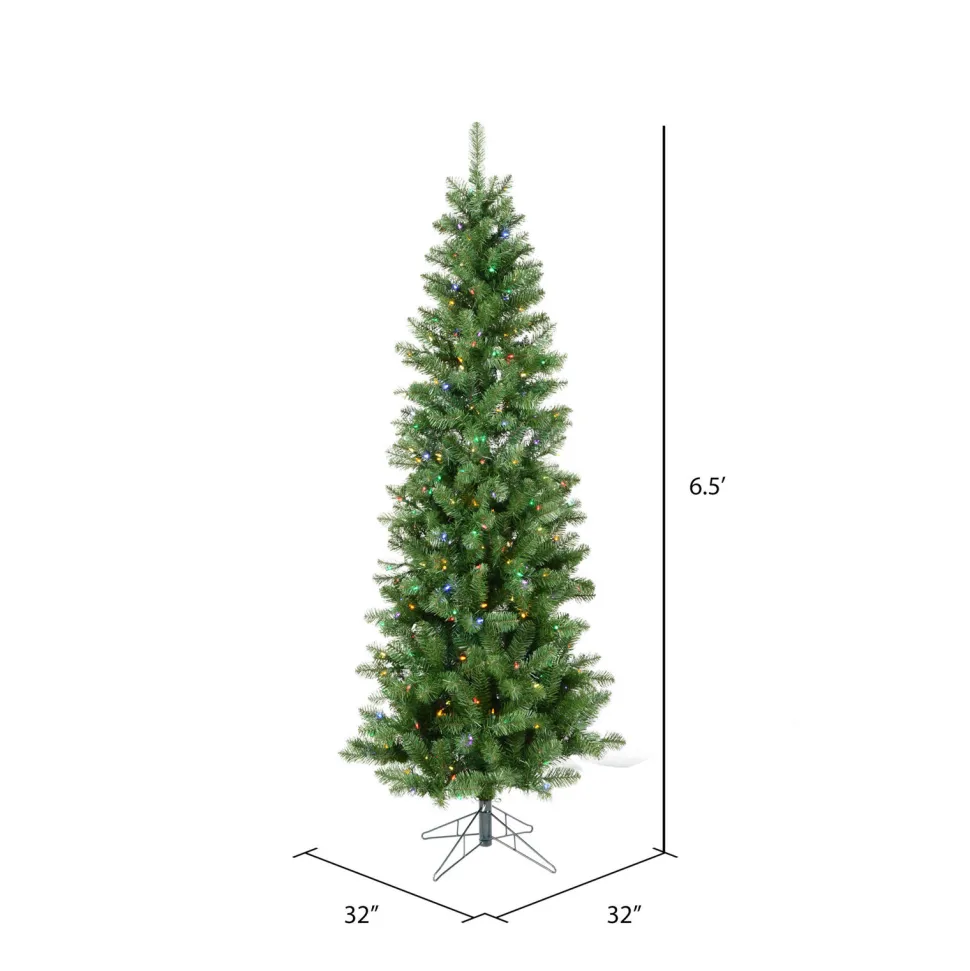 Cheap The Holiday Aisle 6.5' Green Pine Artificial Christmas Tree With 200 Multicolored
