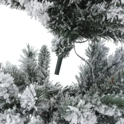 Best The Holiday Aisle 7' Green Pine Flocked Christmas Tree With 350 Led Lights