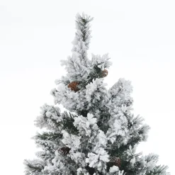 Best The Holiday Aisle 7' Green Pine Flocked Christmas Tree With 350 Led Lights