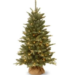 New Sand & Stable 4' Green Pine Trees Artificial Christmas Tree With 150 Clear Lights