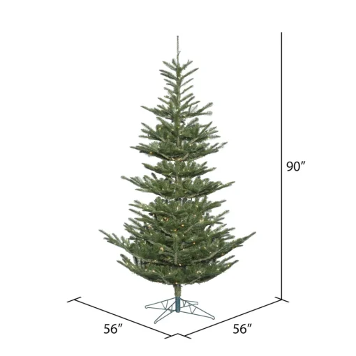 Store The Holiday Aisle 7.5' Green Spruce Artificial Christmas Tree With 400 Clear Lights With Stand