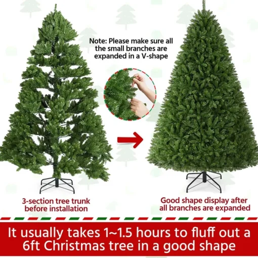 Outlet The Holiday Aisle 7.5' Green Spruce Artificial Christmas Tree With 700 Clear & White Lights