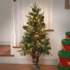 Online Three Posts 4' Green Spruce Christmas Tree With 100 Clear/White Lights