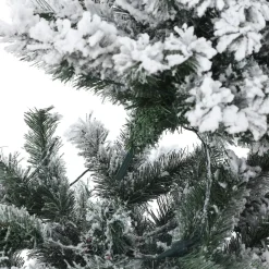 Store The Holiday Aisle 7' Green Spruce Flocked Christmas Tree With 350 Led Lights