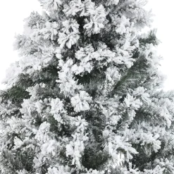 Store The Holiday Aisle 7' Green Spruce Flocked Christmas Tree With 350 Led Lights