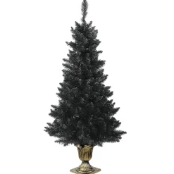 New The Holiday Aisle 4' H Black Artificial Fir Halloween Tree With 50 Led Lights