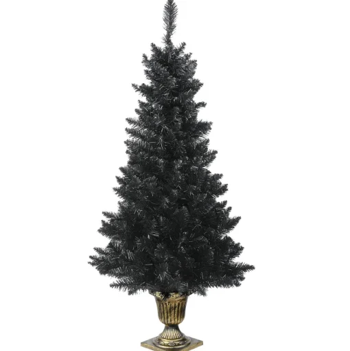New The Holiday Aisle 4' H Black Artificial Fir Halloween Tree With 50 Led Lights