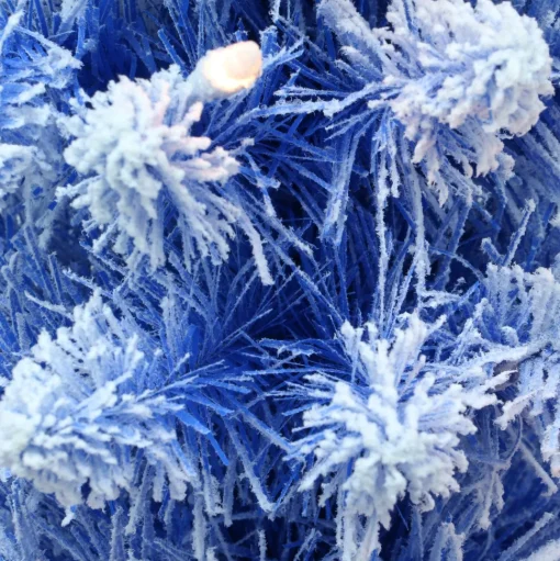 Clearance The Holiday Aisle 4'6" H Blue Frosted Christmas Tree With 100 Lights