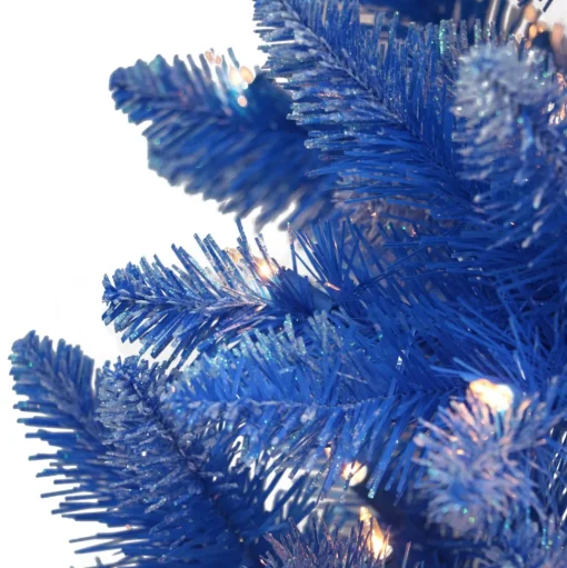 Cheap The Holiday Aisle 6'6" H Blue Frosted Christmas Tree With 300 Lights