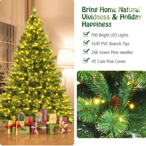 Store The Holiday Aisle 8' H Green Christmas Tree With 700 Led Lights