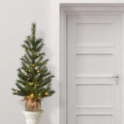 Shop The Holiday Aisle 3' H Green Pine Artificial Christmas Tree With 50 Led Lights