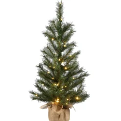 Shop The Holiday Aisle 3' H Green Pine Artificial Christmas Tree With 50 Led Lights