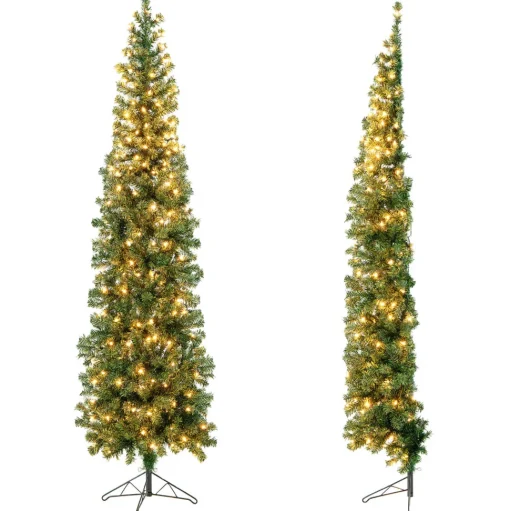 Online The Holiday Aisle 7' H Green Pine Cashmere Christmas Tree With 150 Mini Incandescent Lights