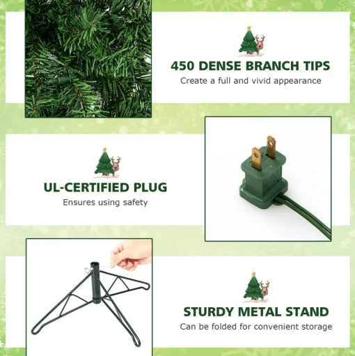 Online The Holiday Aisle 7' H Green Pine Cashmere Christmas Tree With 150 Mini Incandescent Lights
