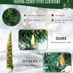 Online The Holiday Aisle 7' H Green Pine Cashmere Christmas Tree With 150 Mini Incandescent Lights