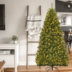 Outlet The Holiday Aisle 72" H Green Pine Christmas Tree With 350 Led Lights