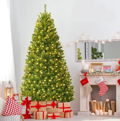 Outlet The Holiday Aisle 72" H Green Pine Christmas Tree With 350 Led Lights