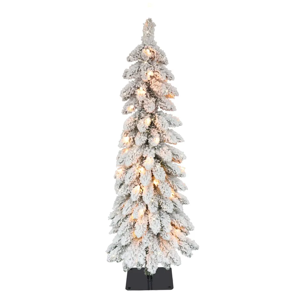 Discount The Holiday Aisle 3' H Green Pine Frosted Christmas Tree With 35 Lights