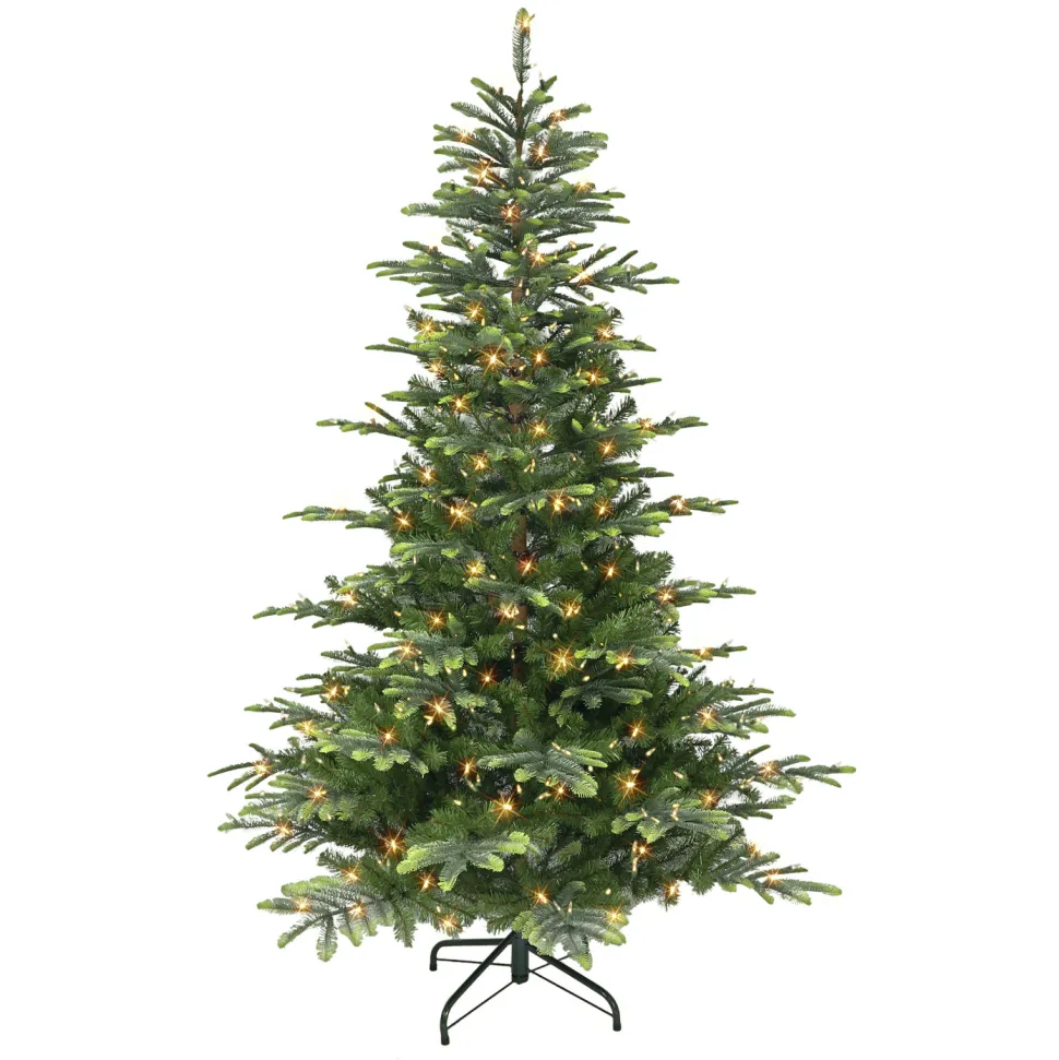 Best The Holiday Aisle 90" H Green Pvc & Pe Blend Fir Christmas Tree With 600 Led Color Changing/Combination Lights