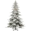 Best Sale The Holiday Aisle 78" H Green Pvc & Pe Blend Fir Flocked/Frosted Christmas Tree With 350 Lights